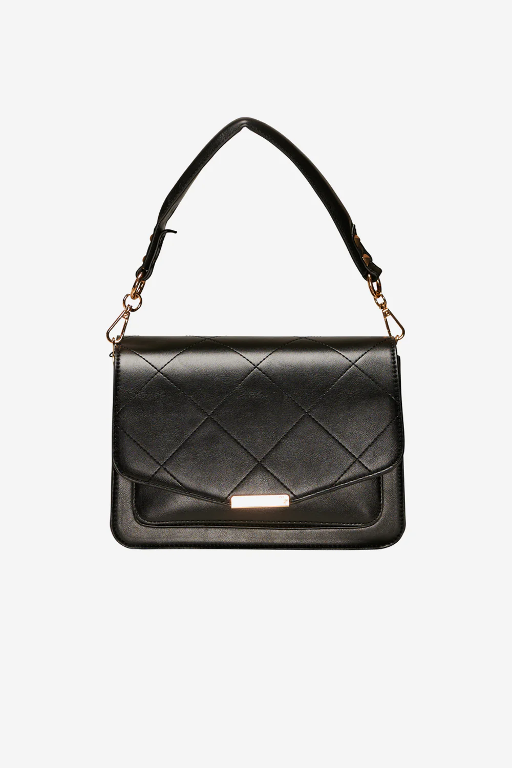 Blanca Multi Compartment Bag Black Leather Look - Image 9