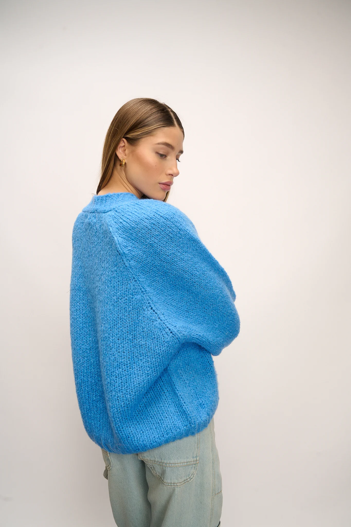 Fora Knit Cardigan Blue - Image 5