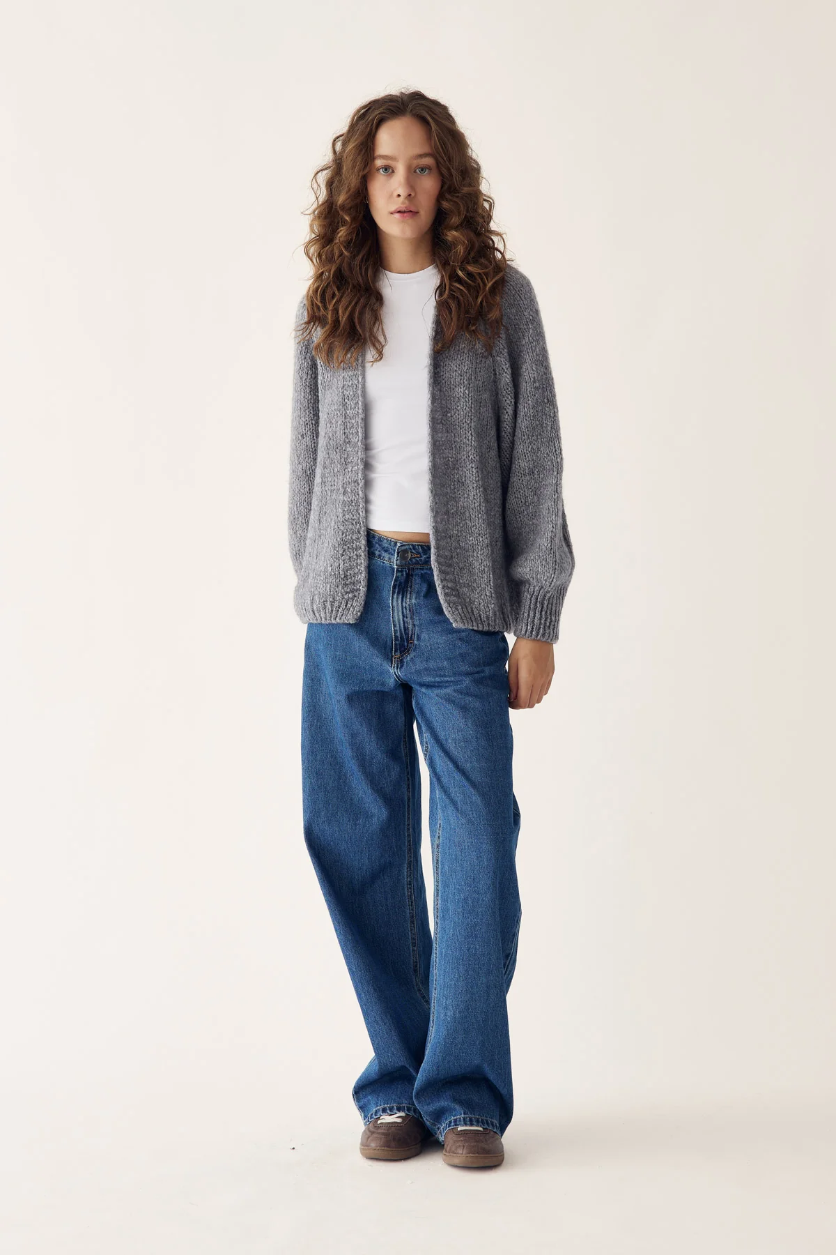 Fora Knit Cardigan Dark Grey Melange - Image 4