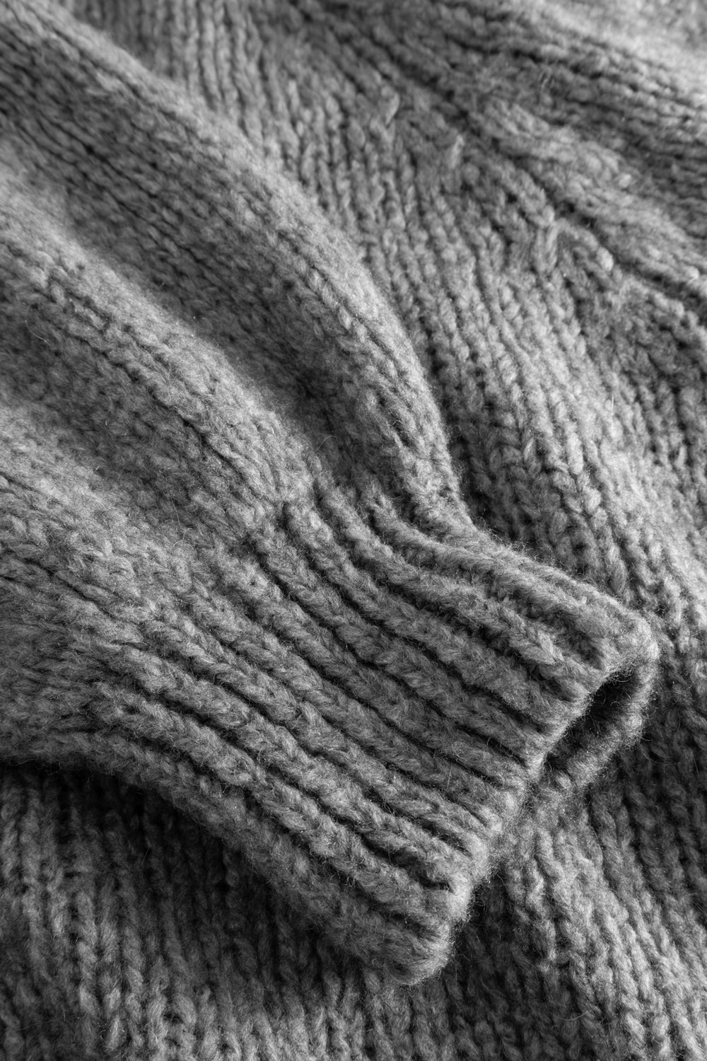 Fora Knit Cardigan Dark Grey Melange - Image 7