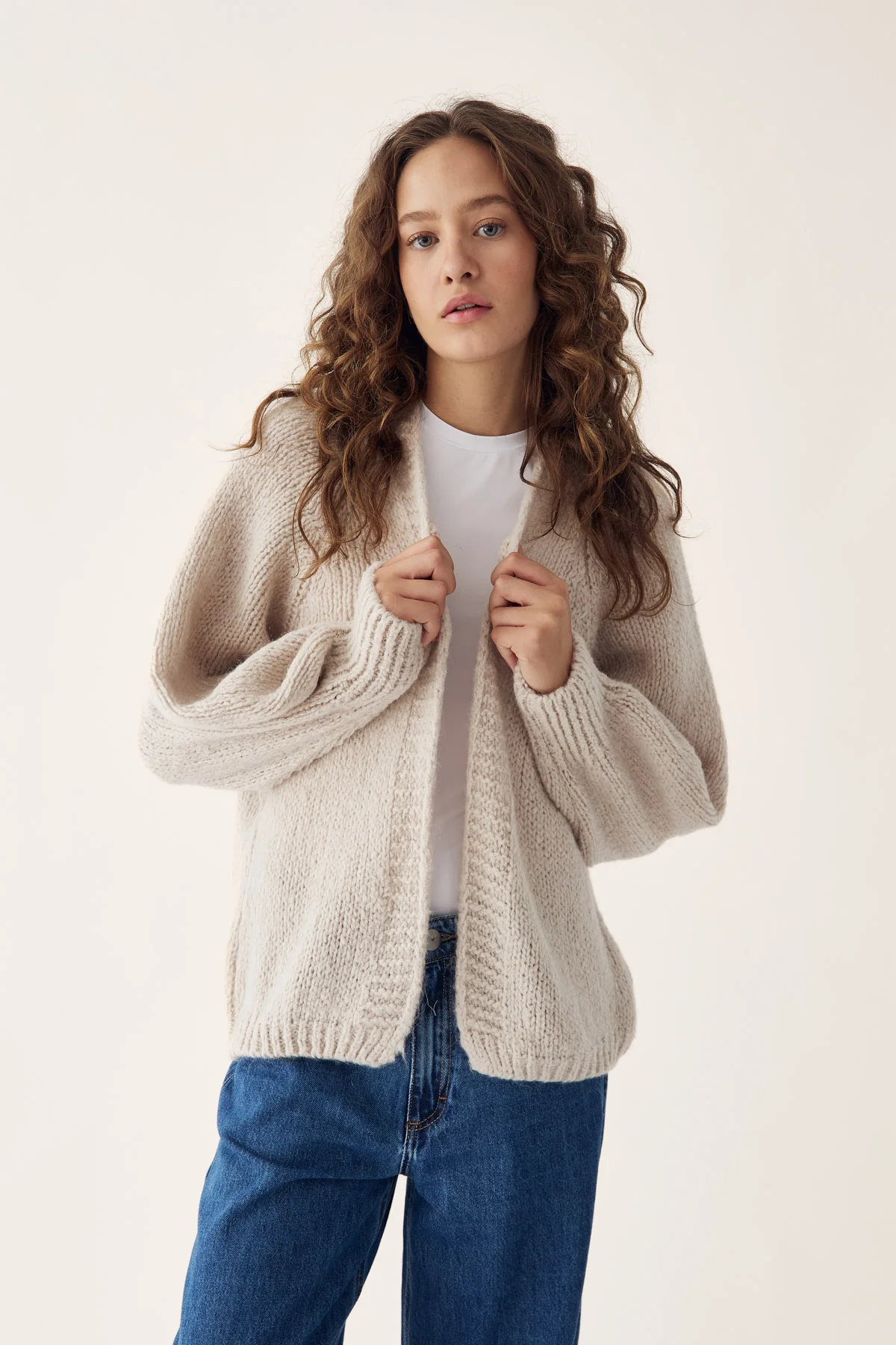 Fora Knit Cardigan Sand - Image 7