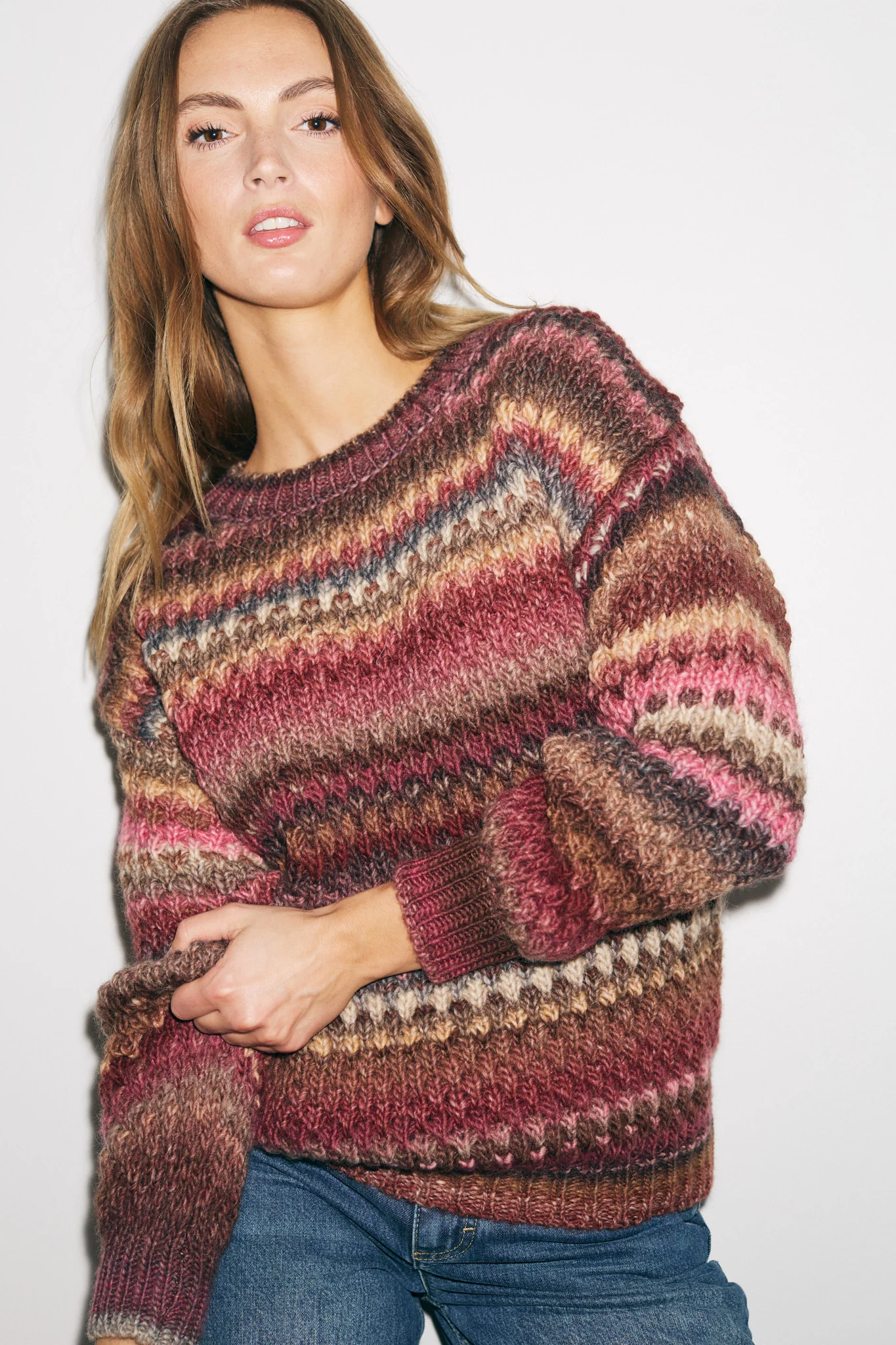 Gio Knit Sweater Rust Mix - Image 3