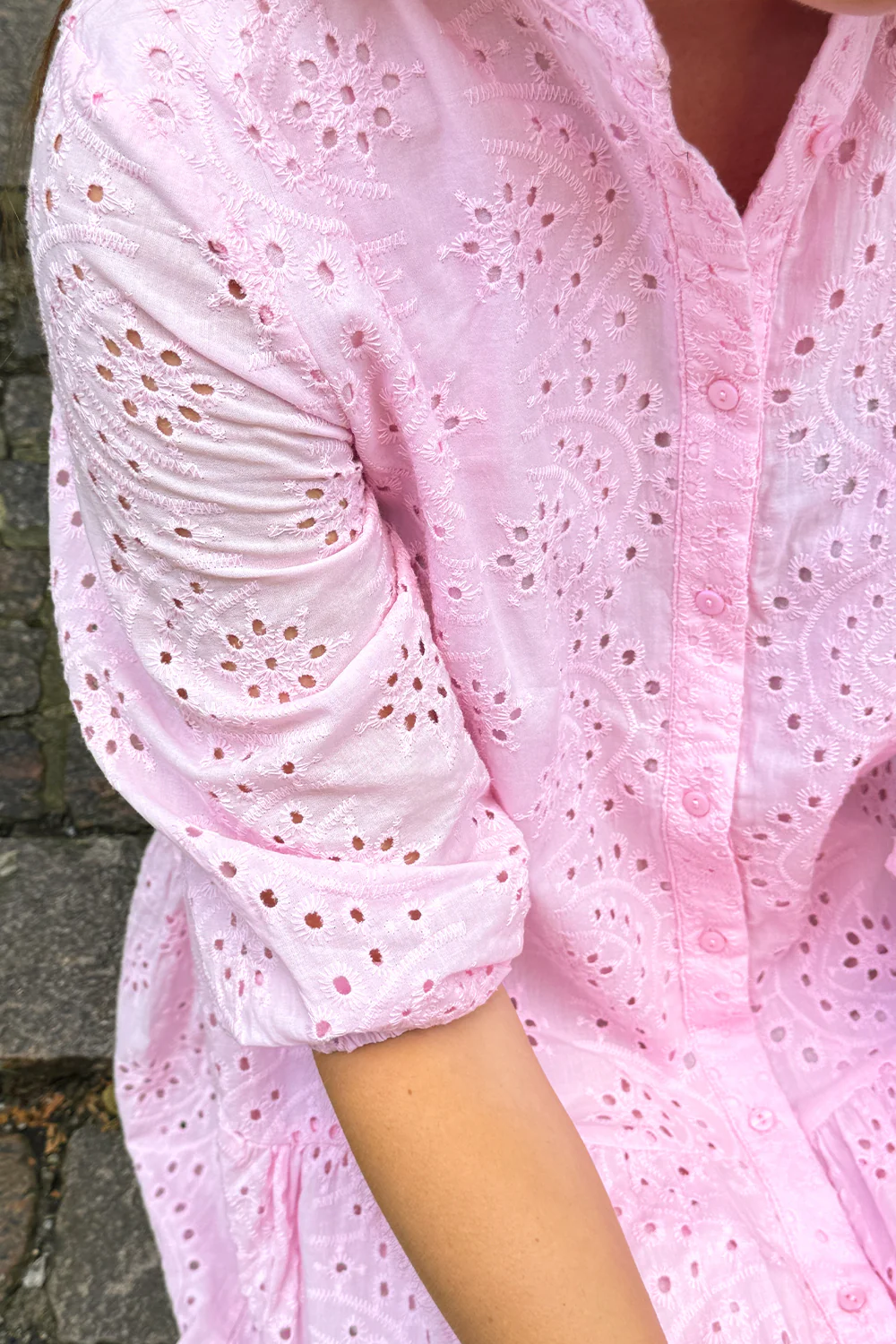 Imogene Dress Cotton Anglaise Light Pink - Image 8