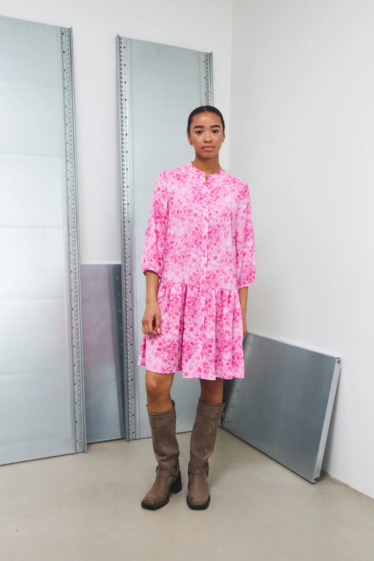 Imogene Dress Trudy Pink Print - Image 6