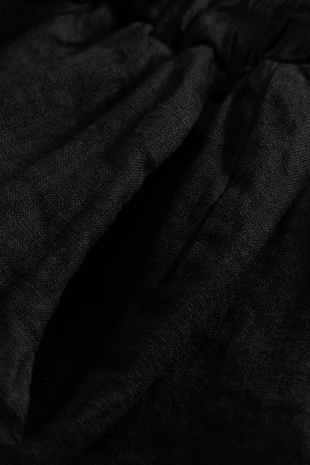 Layne Linen Shorts Black - Image 5