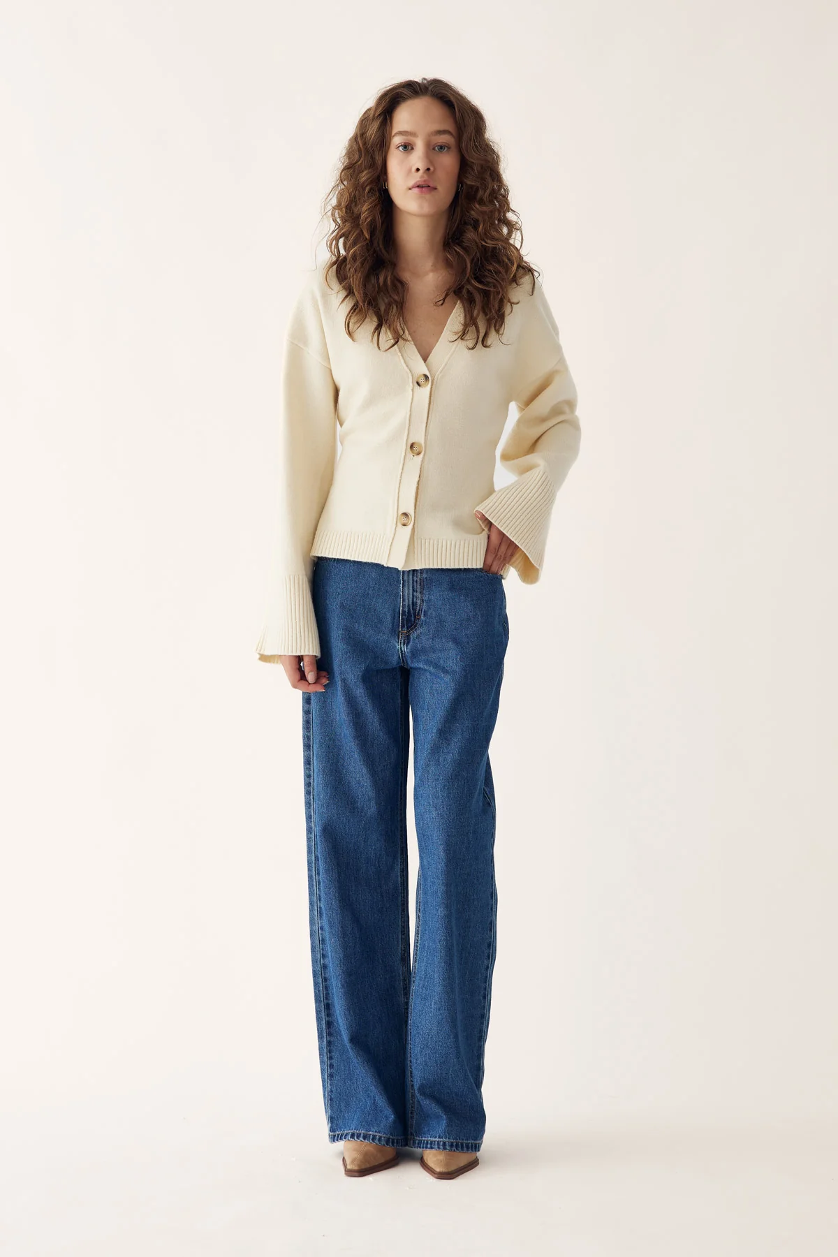 Lenyx Knit Cardigan Ivory - Image 3