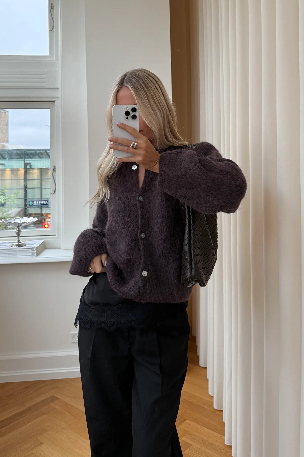 N-Kae Knit Cardigan Chocolate - Image 10