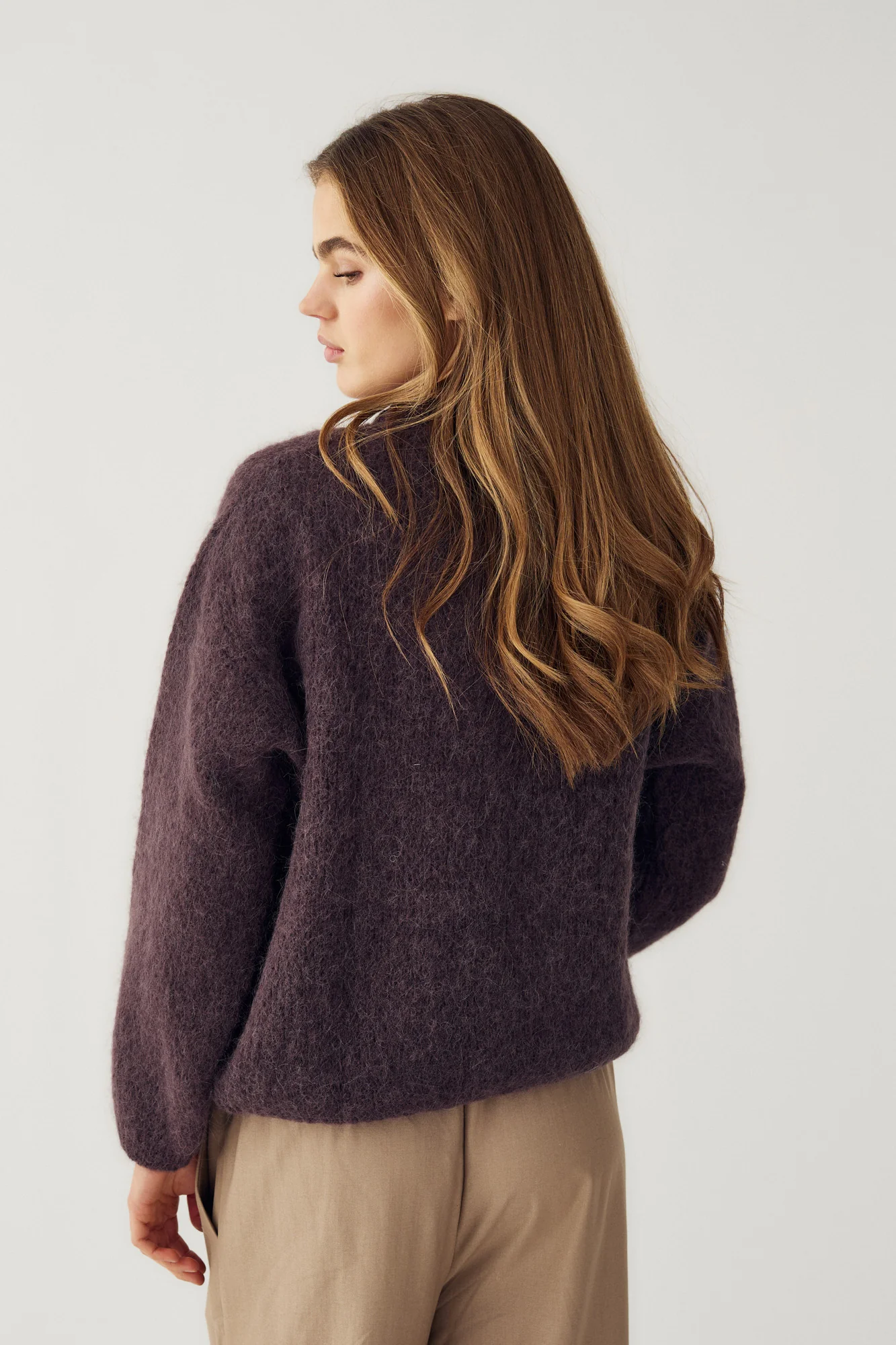 N-Kae Knit Cardigan Chocolate - Image 4