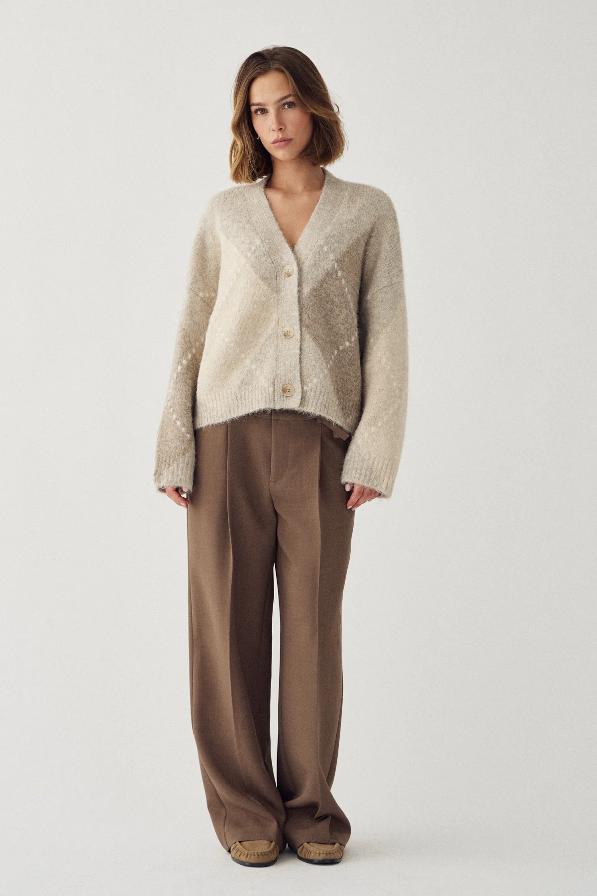 N-Laiana Knit Cardigan Beige Mix - Image 4