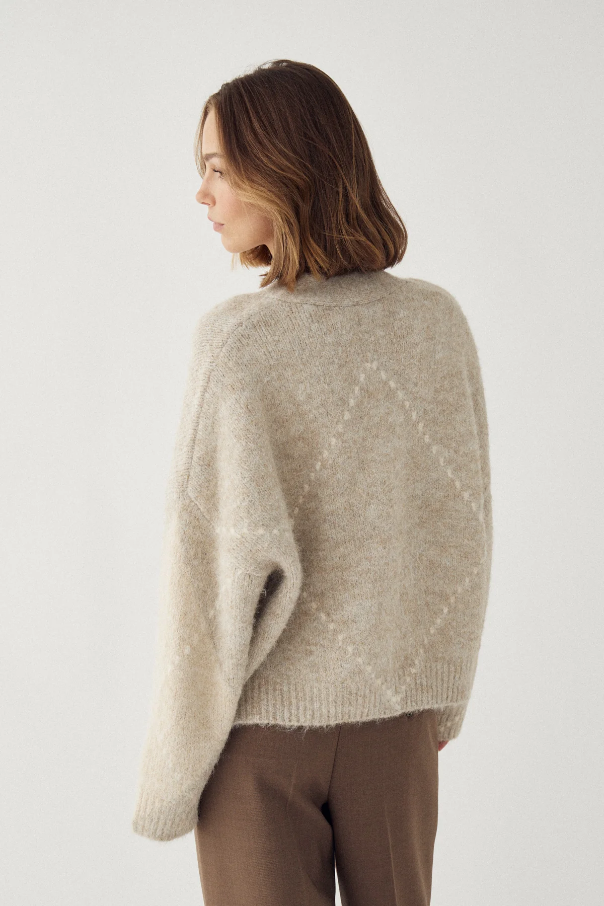 N-Laiana Knit Cardigan Beige Mix - Image 6