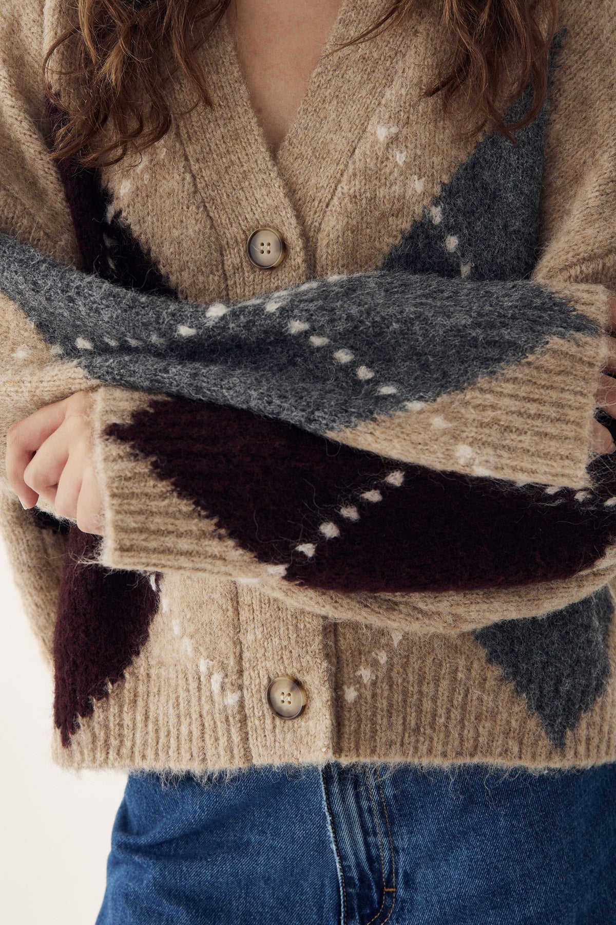 N-Laiana Knit Cardigan Sand Melange - Image 5