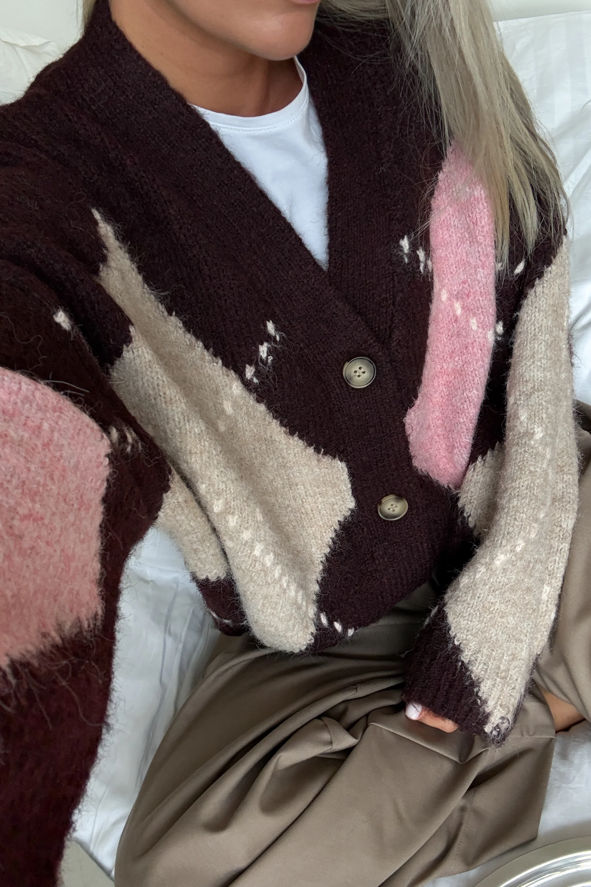 N-Laiana Knit Cardigan Winetasting Mix - Image 3