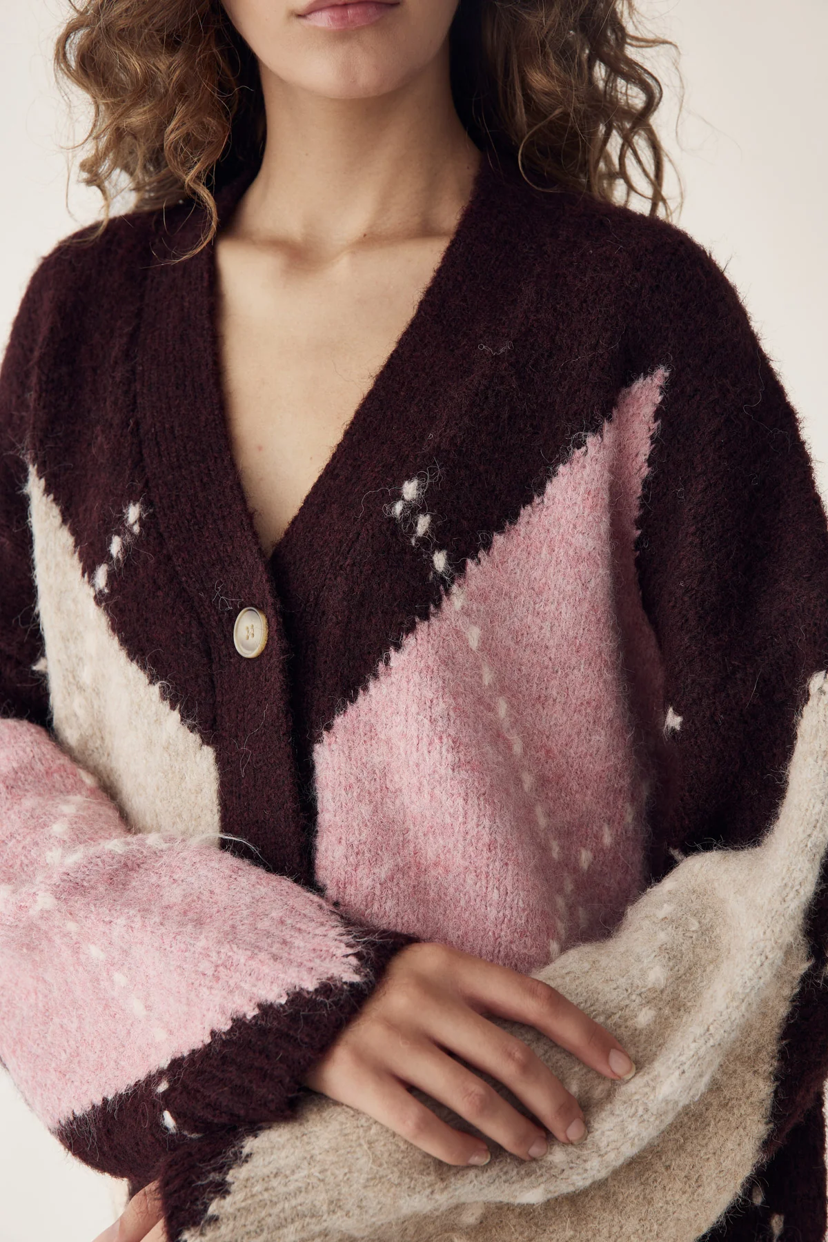 N-Laiana Knit Cardigan Winetasting Mix - Image 4