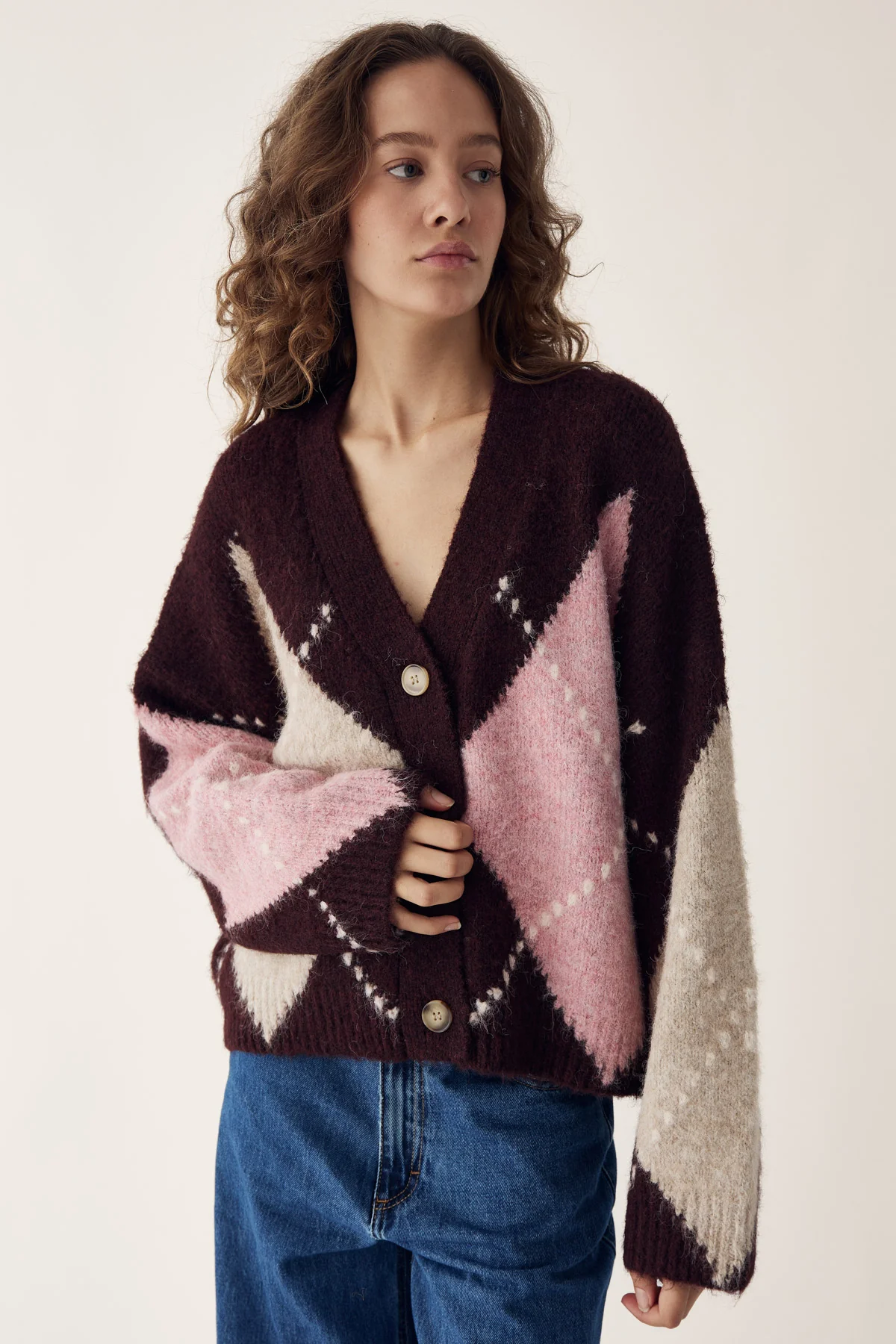 N-Laiana Knit Cardigan Winetasting Mix - Image 5