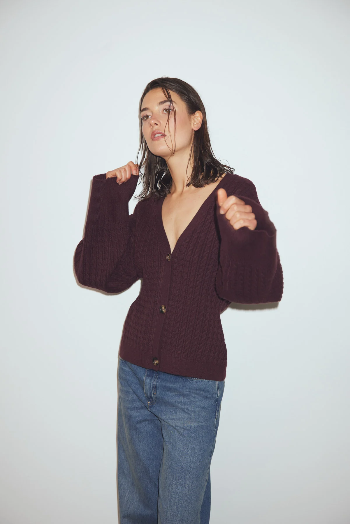 N-Lenyx Knit Cardigan Winetasting - Image 5