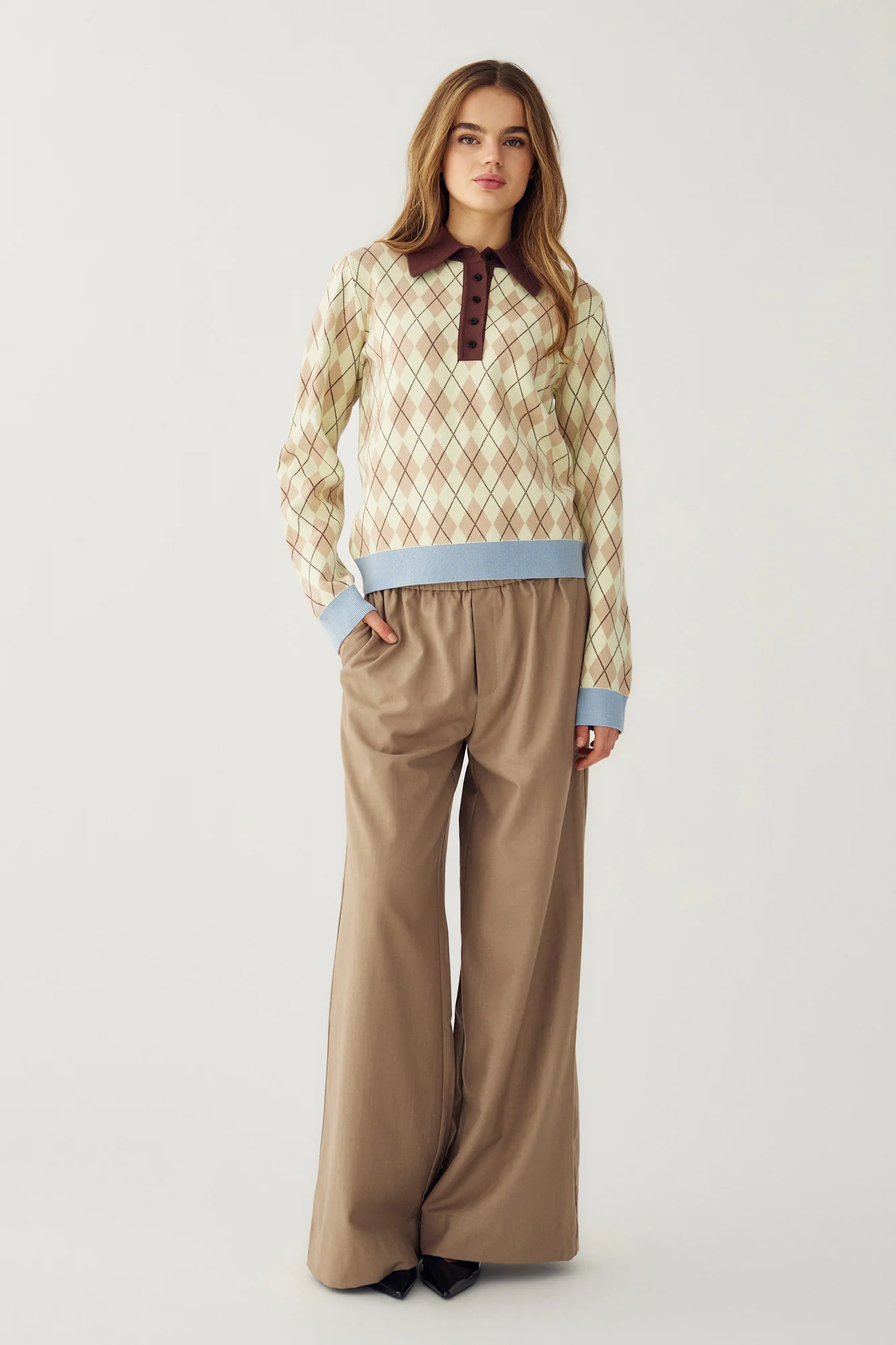 N-Makayla Knit Diya Yellow Check - Image 5