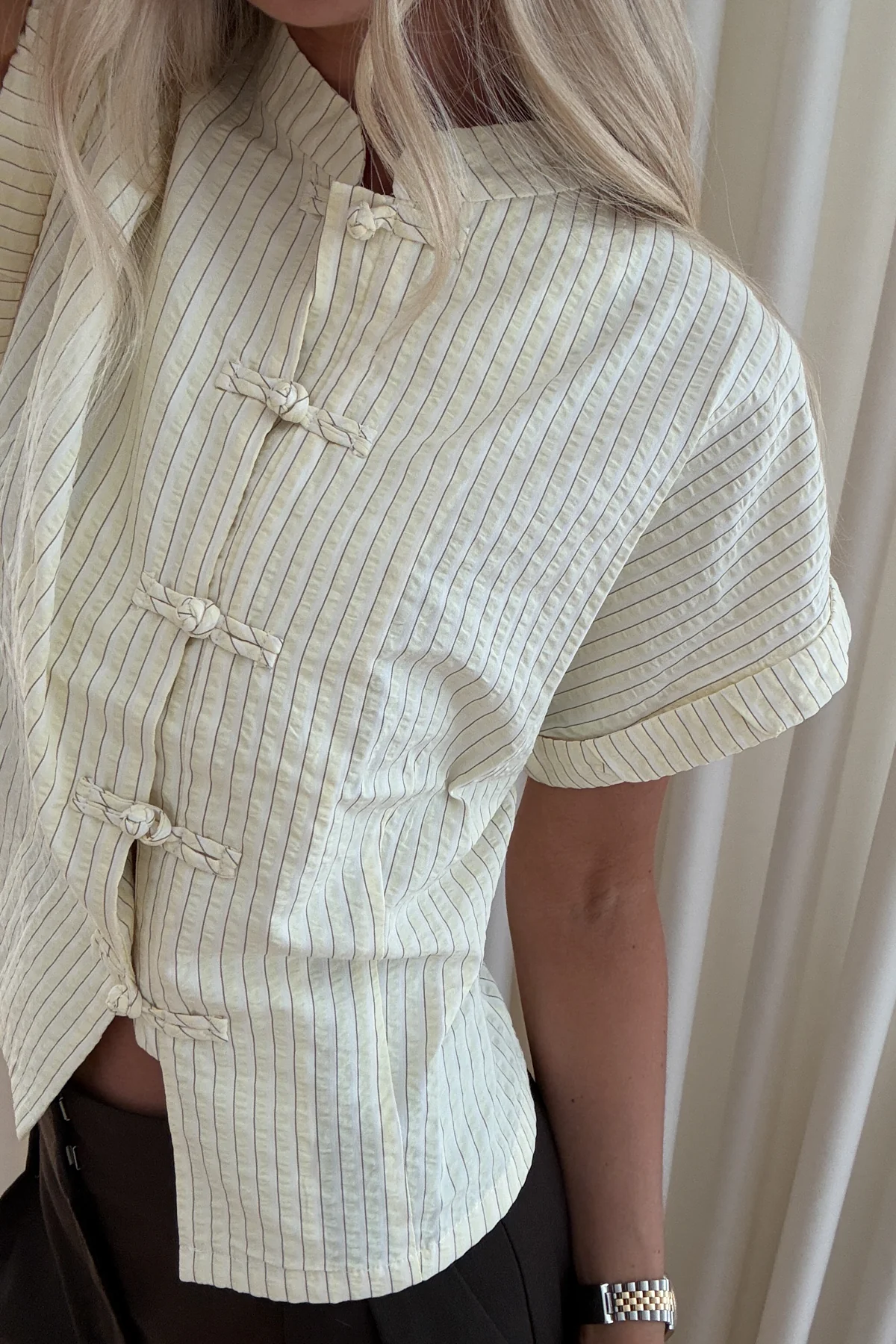 N-Norma Blouse Etta Butter Stripe - Image 3