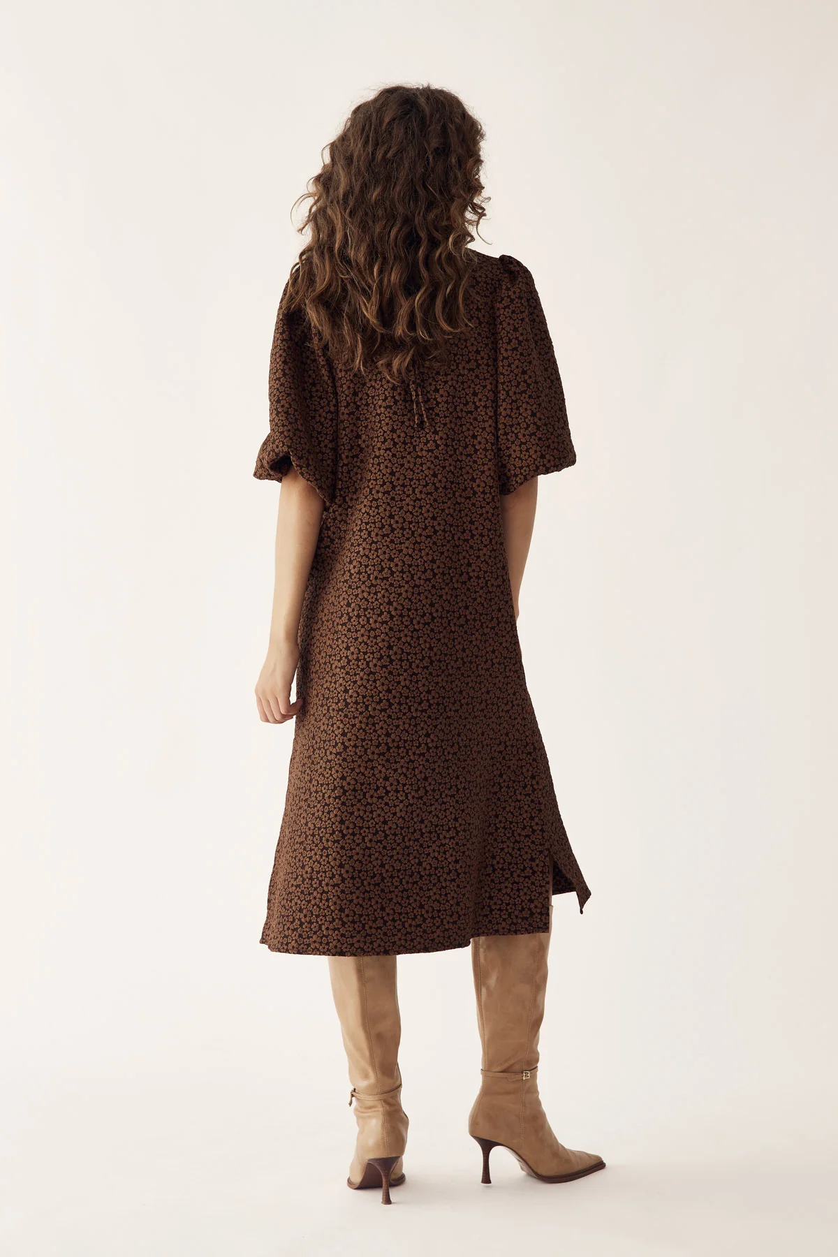 Reno Pastis Long Dress Chocolate - Image 6