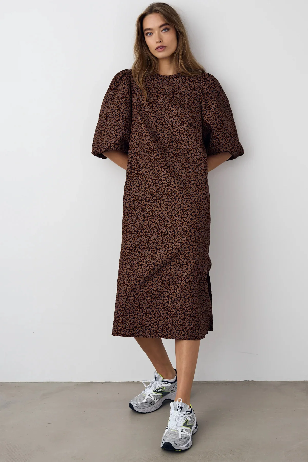 Reno Pastis Long Dress Chocolate - Image 9