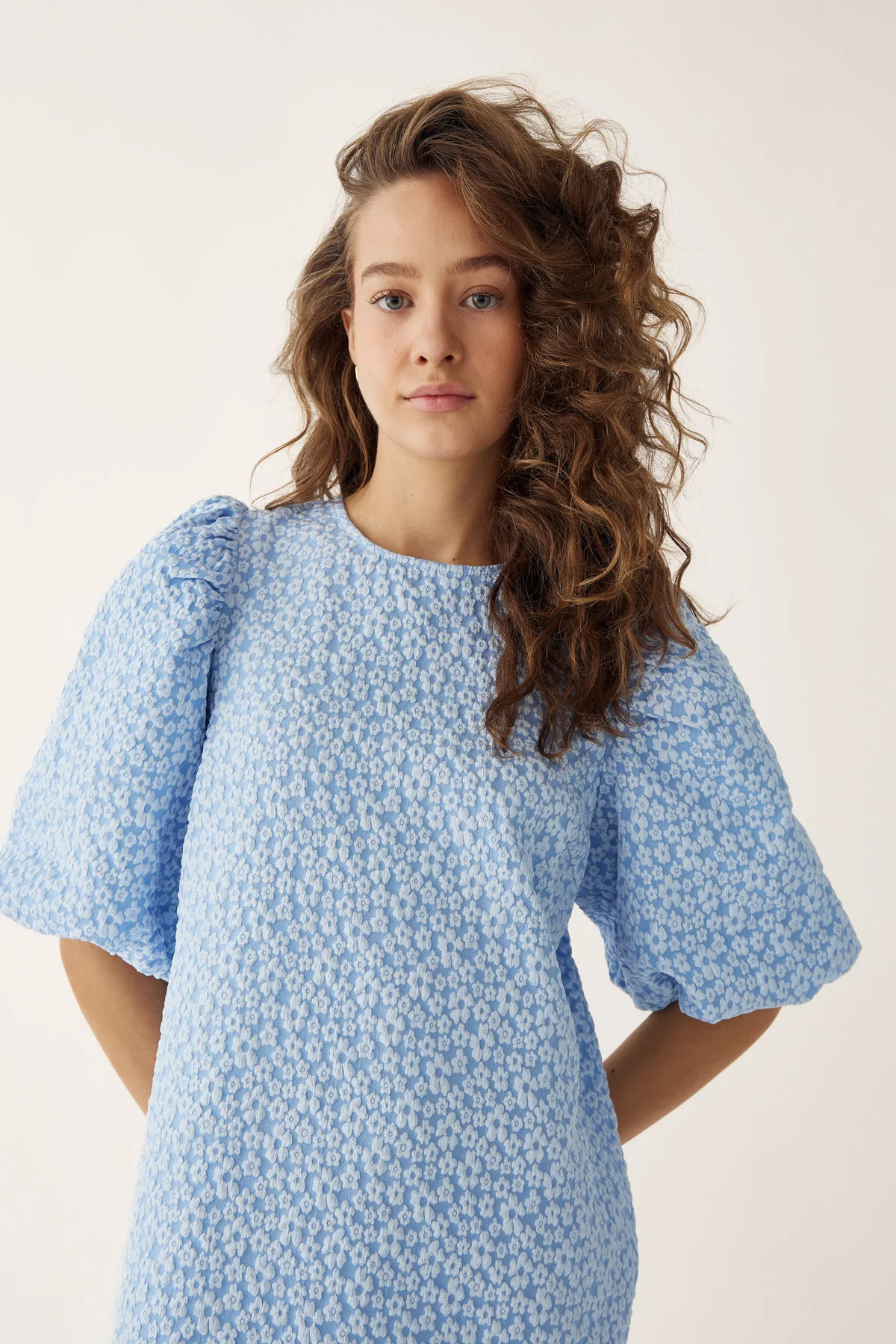Reno Pastis Long Dress Light Blue - Image 3