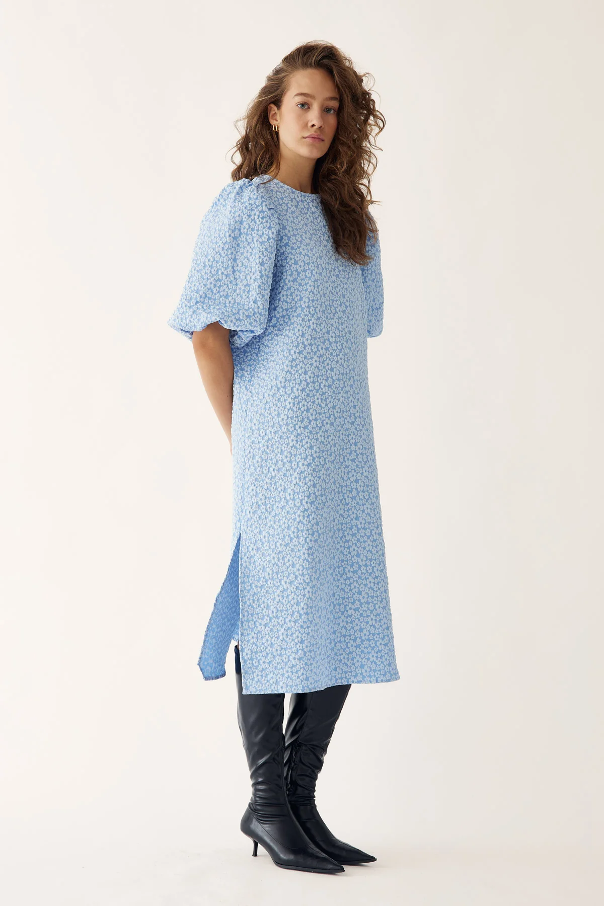 Reno Pastis Long Dress Light Blue - Image 4
