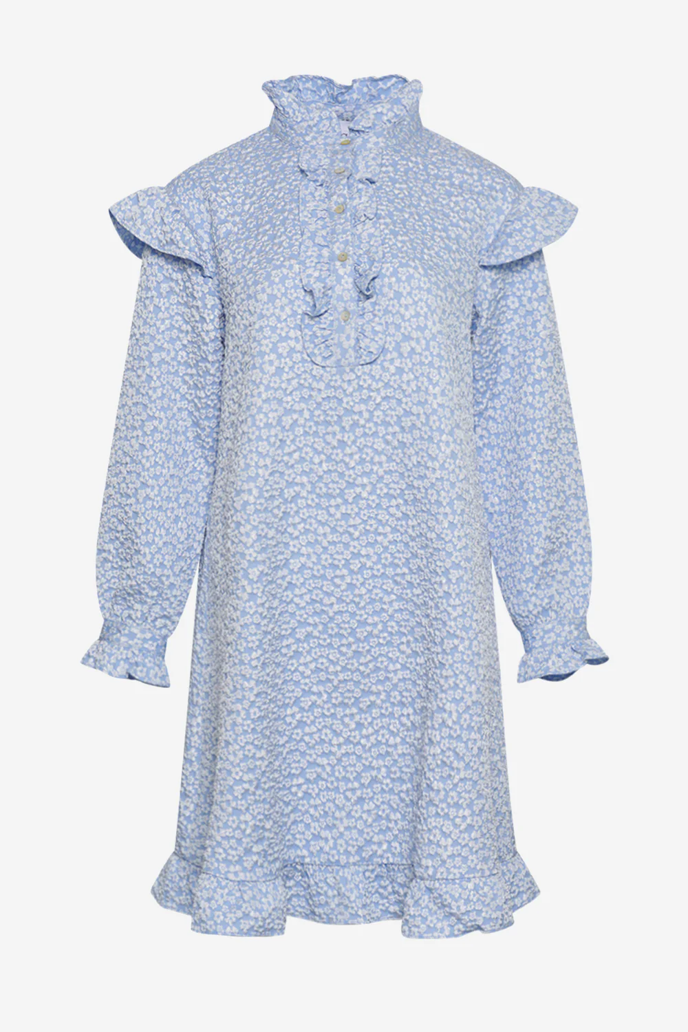 Reno Ruby Ruffle Dress Light Blue - Image 3