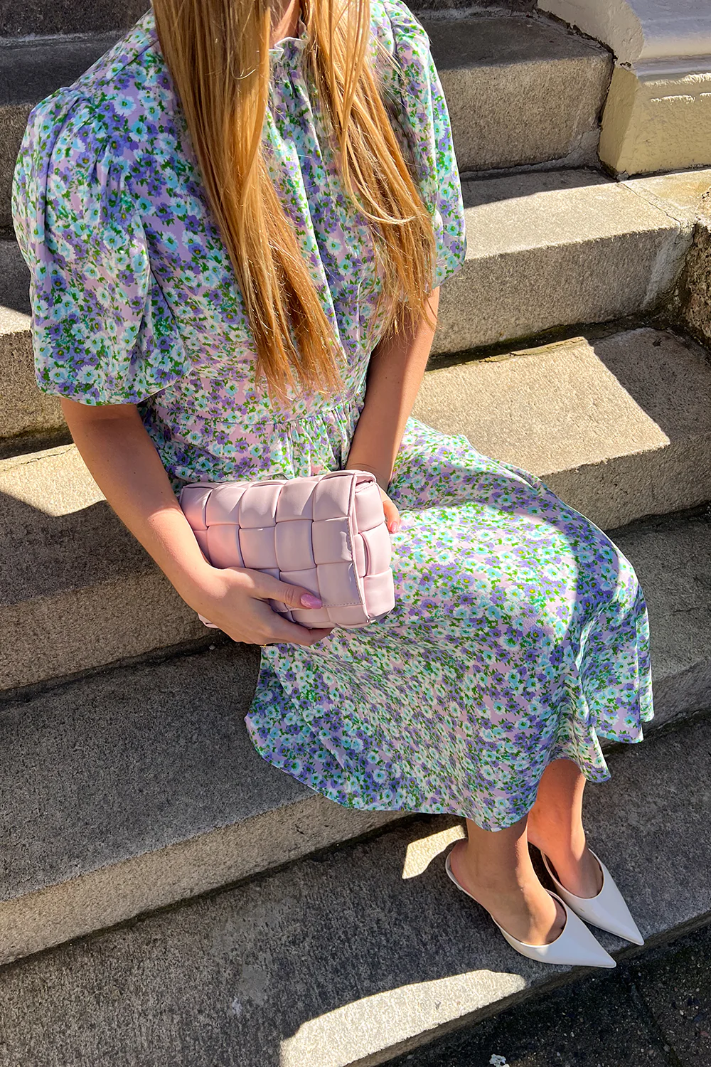 Ruth Long Dress Lavender Flower - Image 3