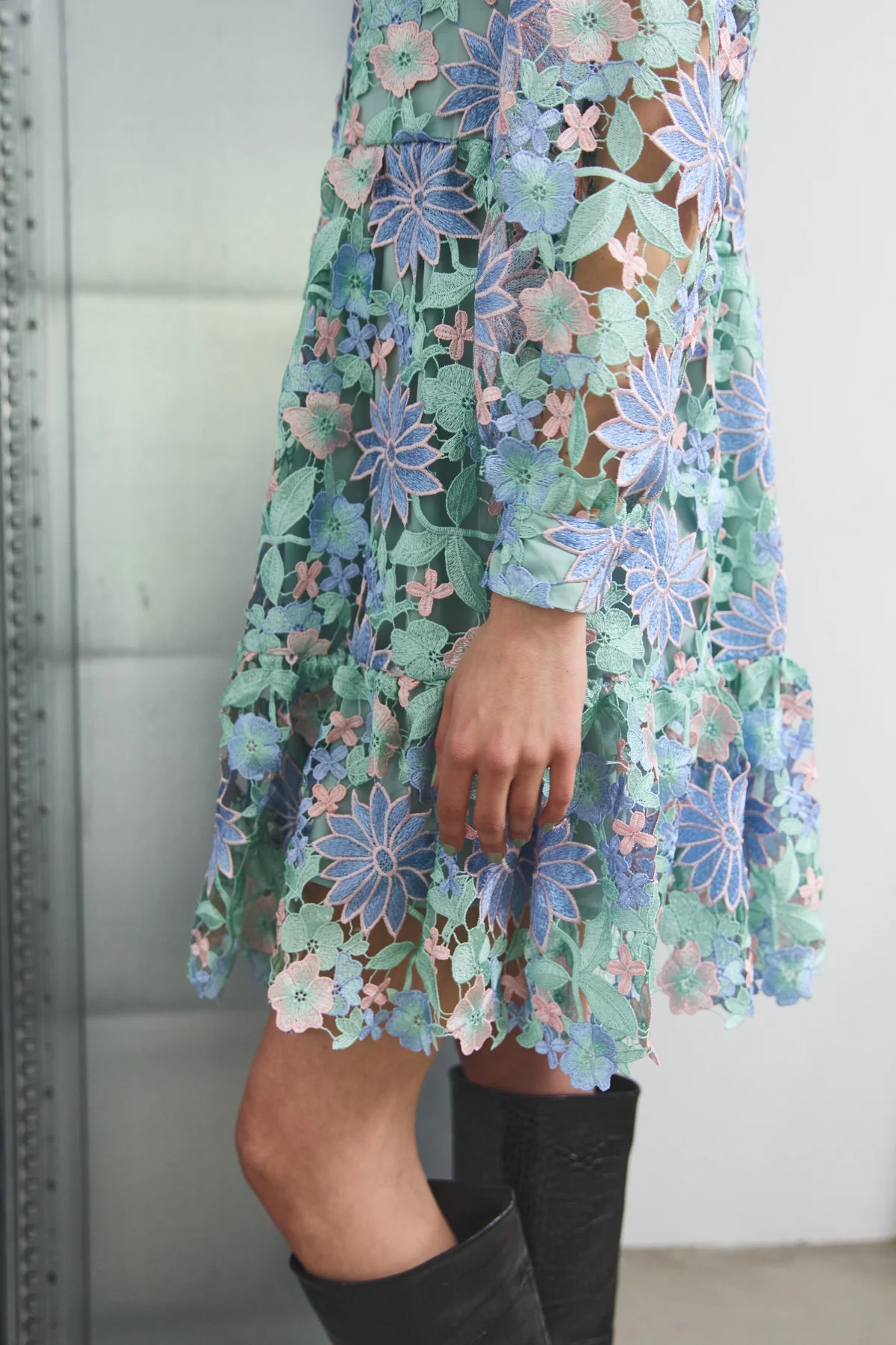 Star LS Dress Blue Mix - Image 4