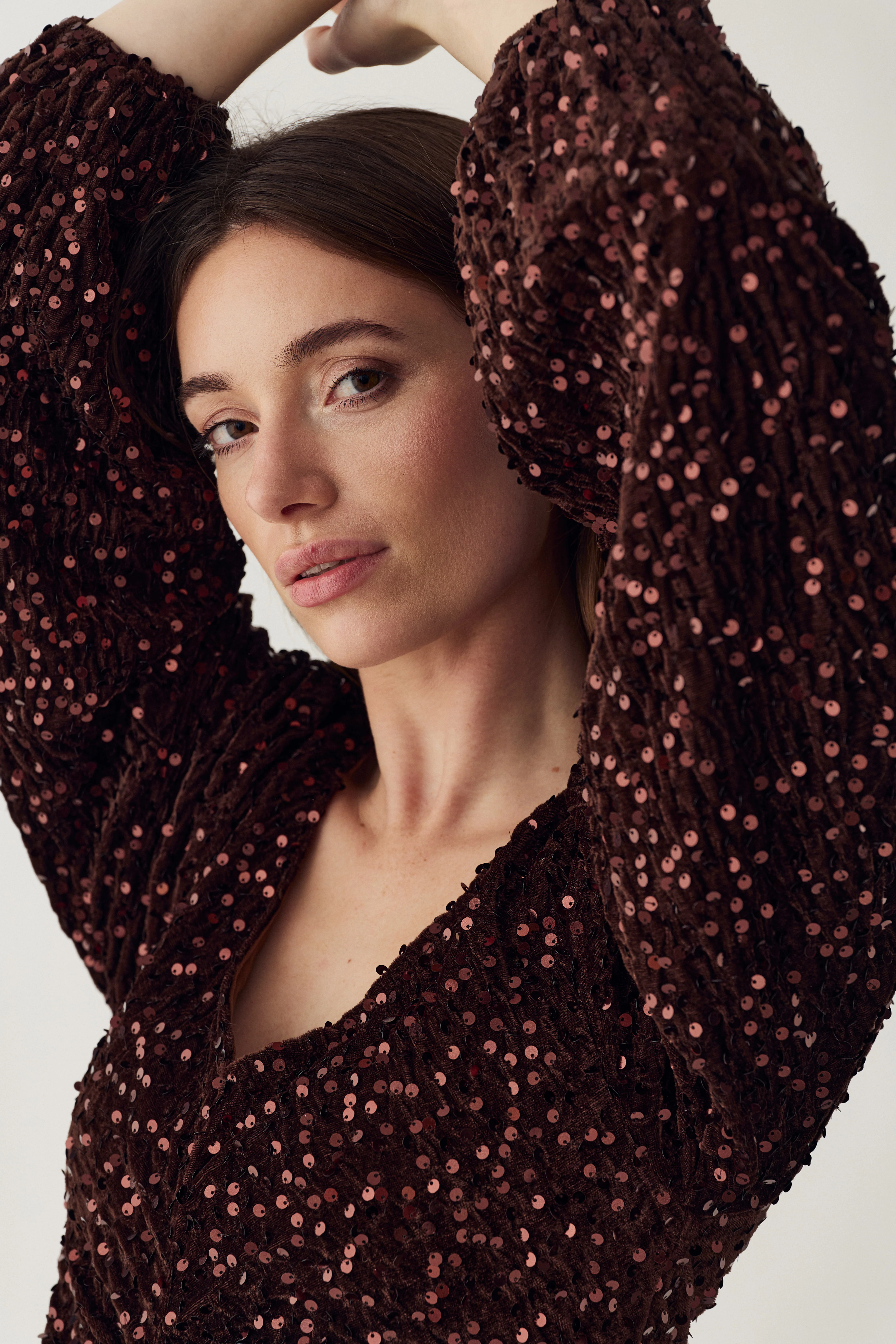 Teagan LG Dress Chocolate Brown - Image 3